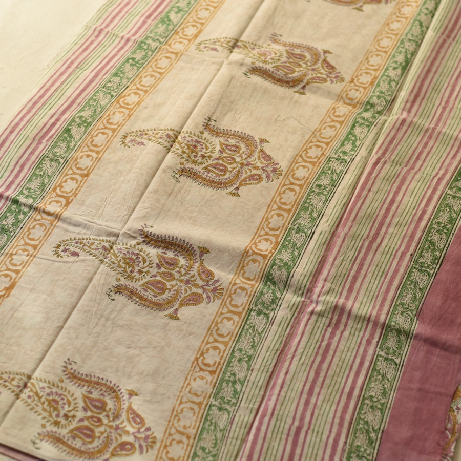 shop Bagru Printed Cotton Saree