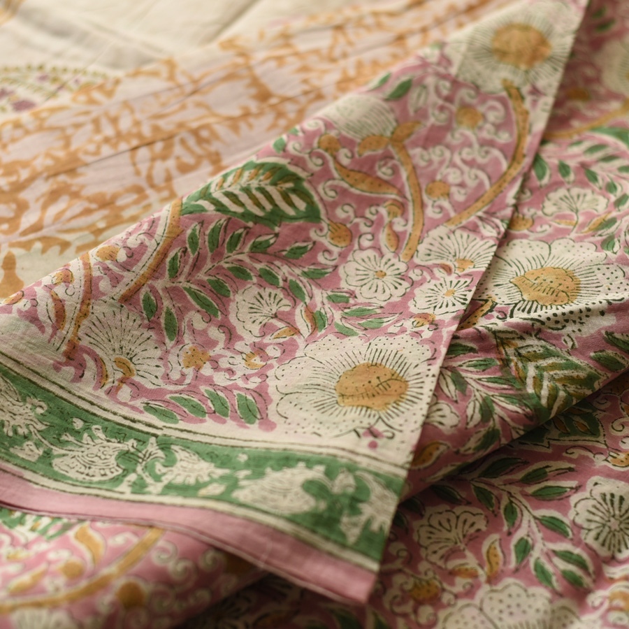 shop Bagru Printed Cotton Saree