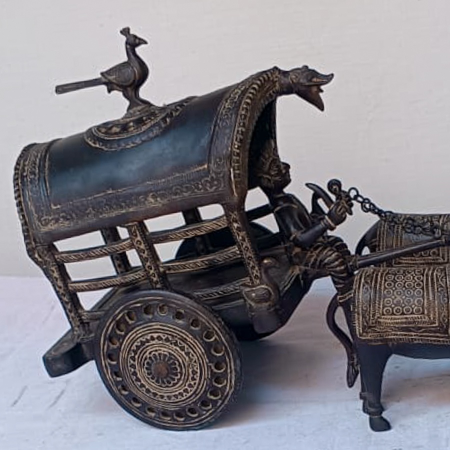 Shop Antique from Khajuraho Brass cart