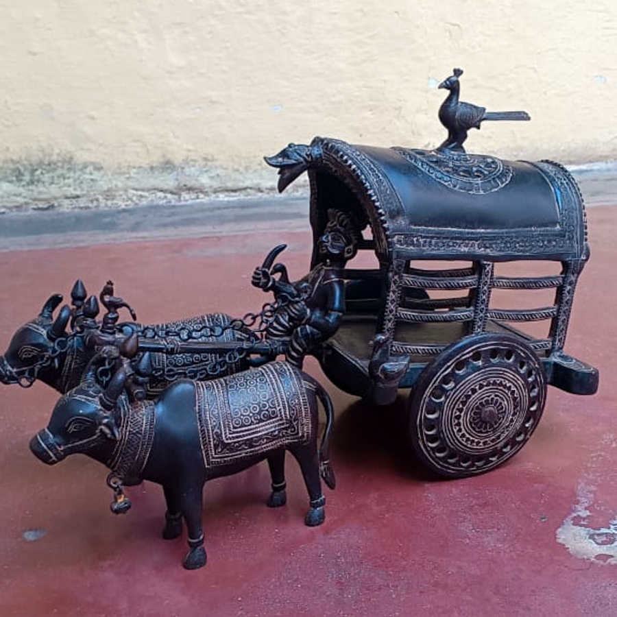 Shop Antique from Khajuraho Brass cart