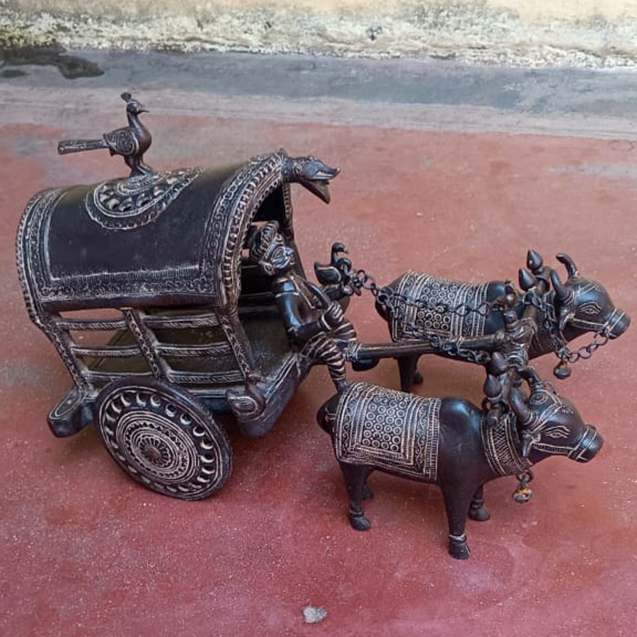 Shop Antique from Khajuraho Brass cart