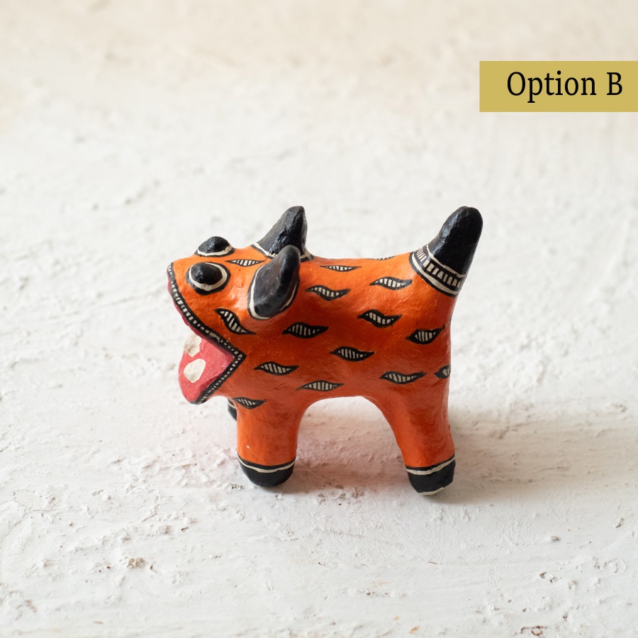 shop Madhubani Hand Painted Paper Mache ~ tiger