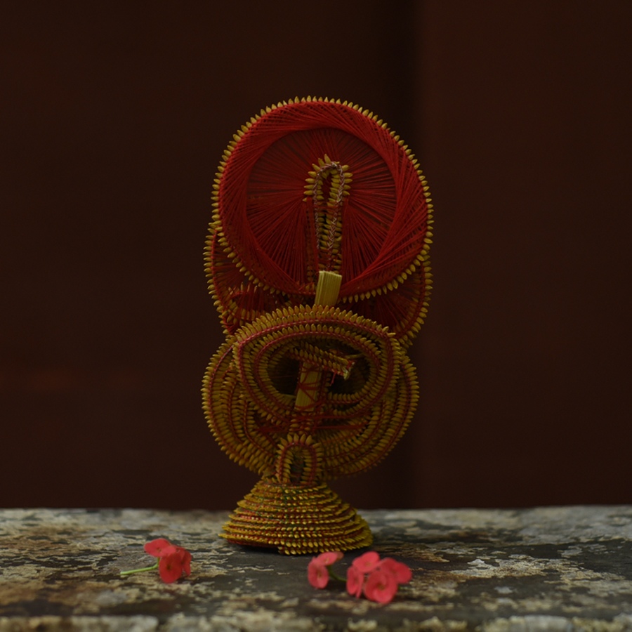 Shop Handmade dhaan murti - Paddy Craft | Ganeshji  (Red)