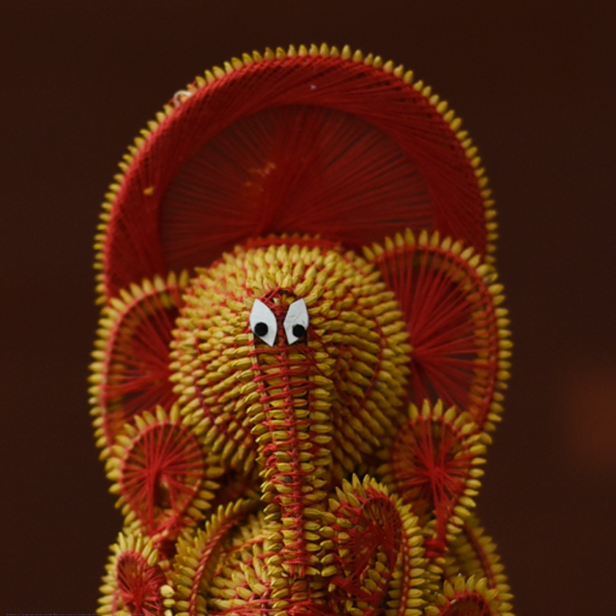 Shop Handmade dhaan murti - Paddy Craft | Ganeshji  (Red)