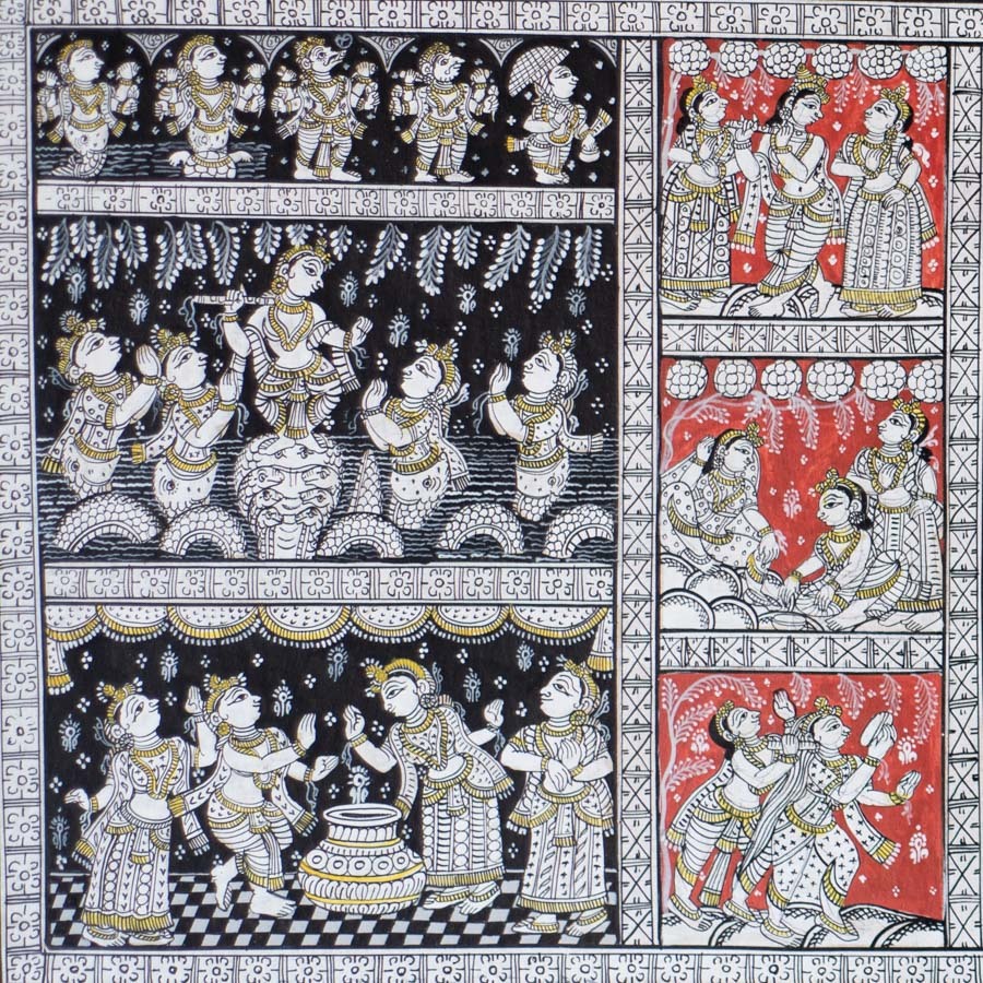 shop Traditional patachitra Painting ~ Radha Krishna