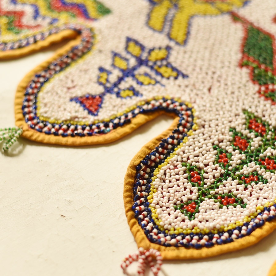 Gujrat Bead Work - Old & Antique Wall Hanging - Lion Motif