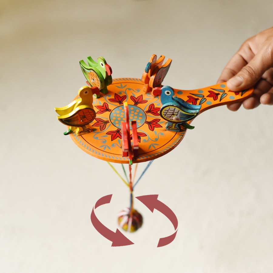 shop Handmade Wooden toy grain pecking bird (Scroll The Boll)