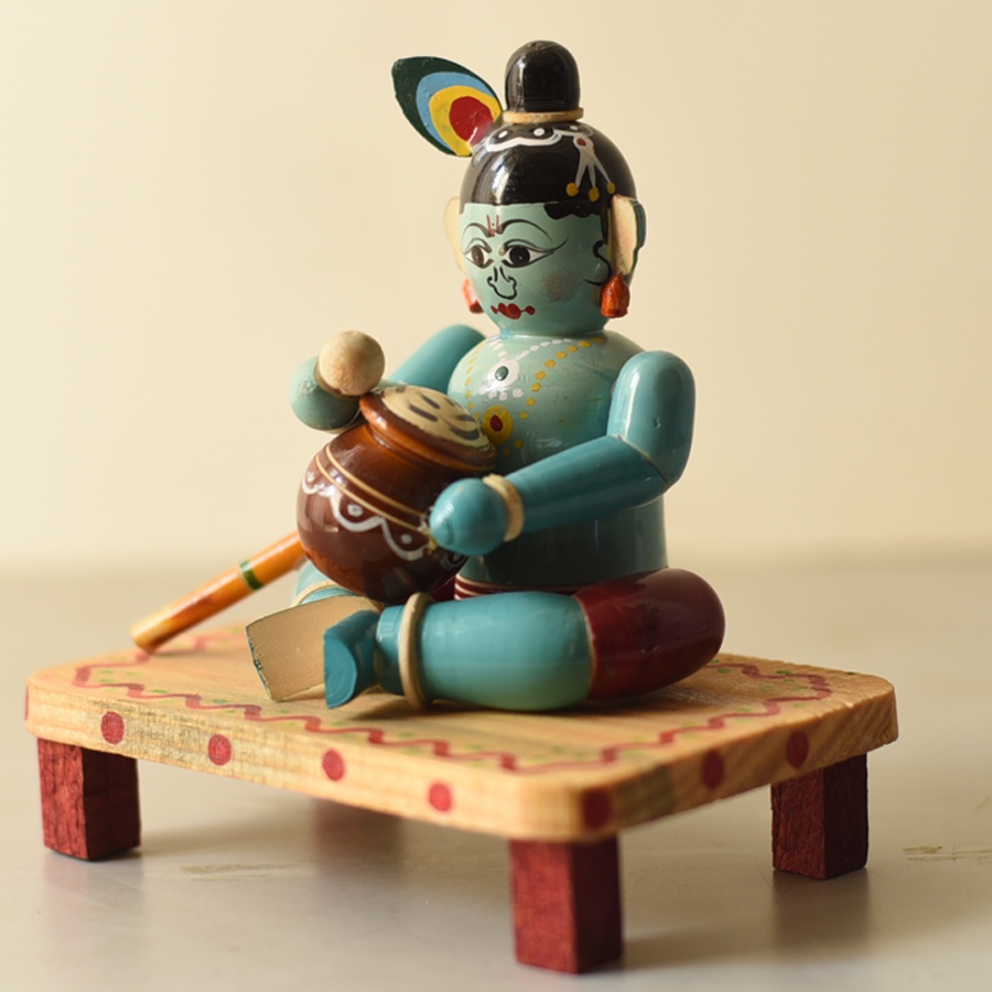 Shop Handmade Wooden toy -  Baal Krishna