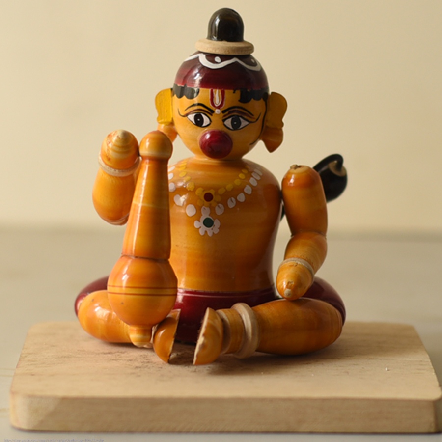 Shop Handmade Wooden toy - Baal Hanuman