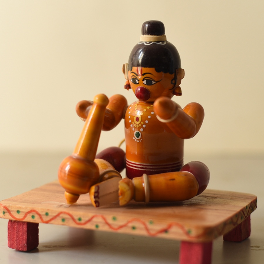 Shop Handmade Wooden toy - Baal Hanuman