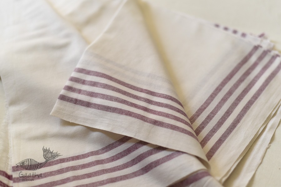 handwoven Men's cotton Dhoti Khes with Border