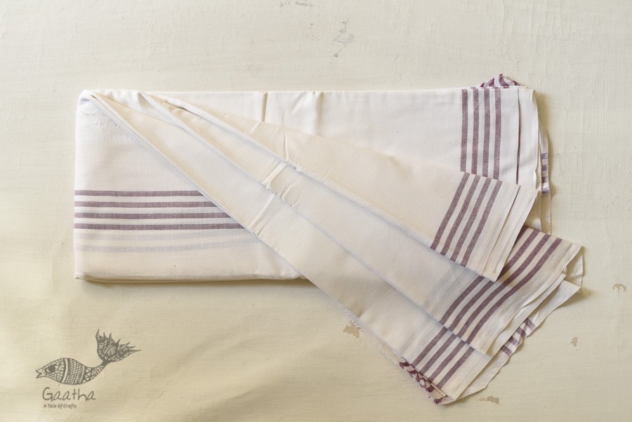 handwoven Men's cotton Dhoti Khes with Border