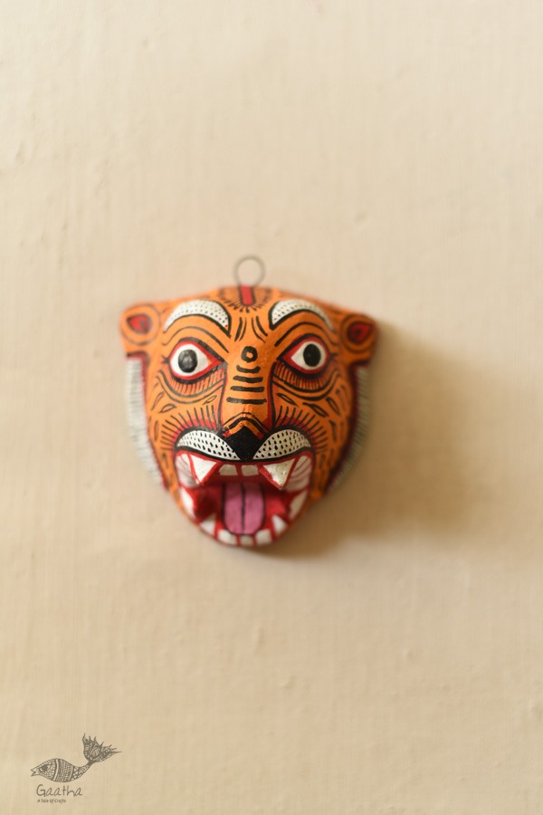 shop hand painted Pattachitra Mask ~ Tiger