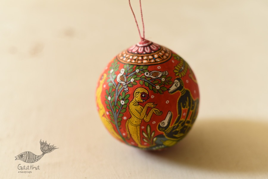 shop Monkeys Hand Painted on Coconut Hanging 