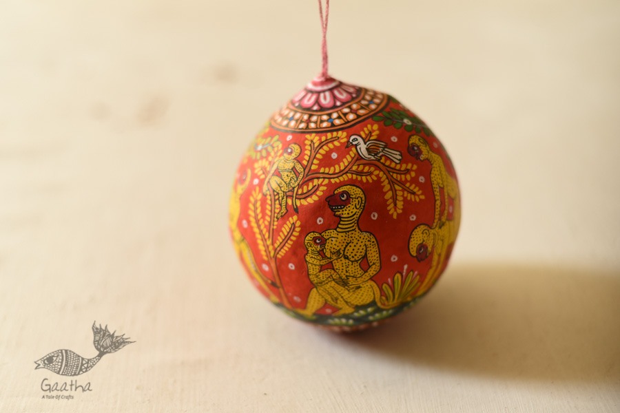 shop Monkeys Hand Painted on Coconut Hanging 
