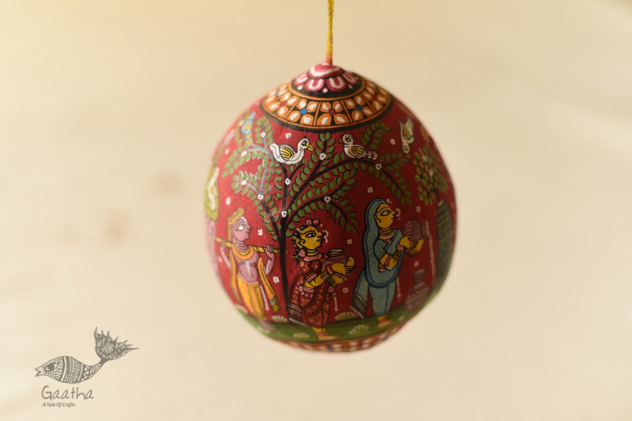 shop Hand Painted Coconut Hanging - Panihari