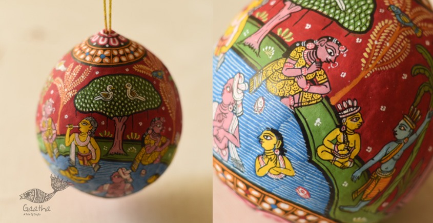 shop Hand Painted Coconut Hanging - Panihari