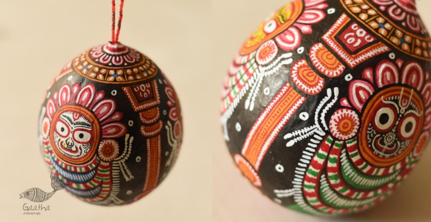 shop Hand Painted Jagannath on Coconut Hanging