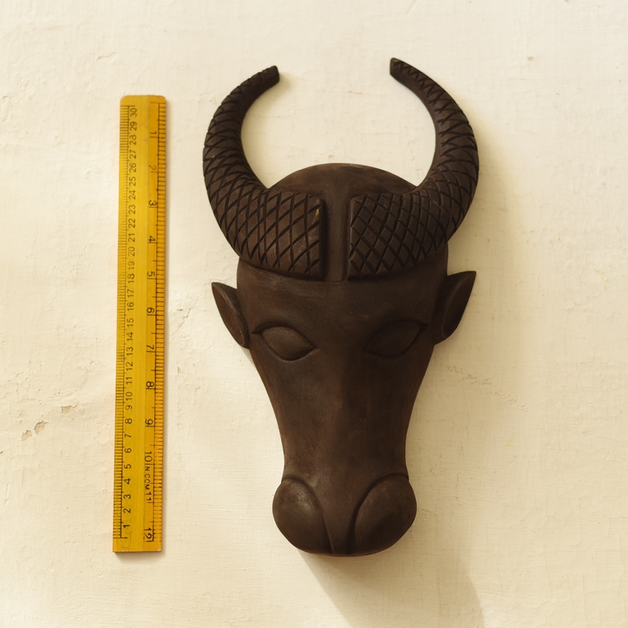 shop handmade wooden mask - Bull