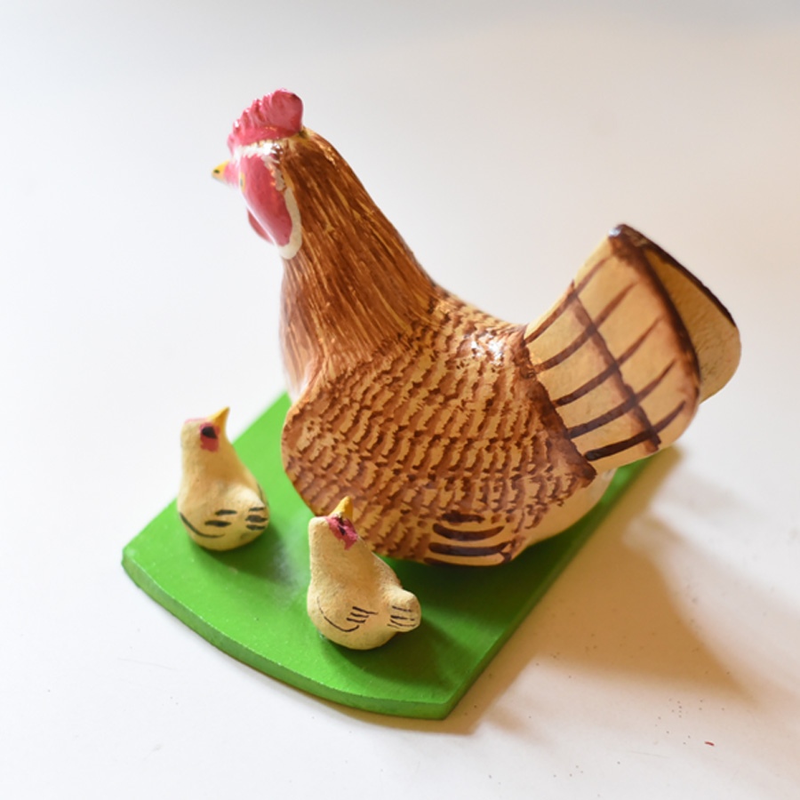 shop Handmade Nirmal Wooden Hen and Chicken Toy