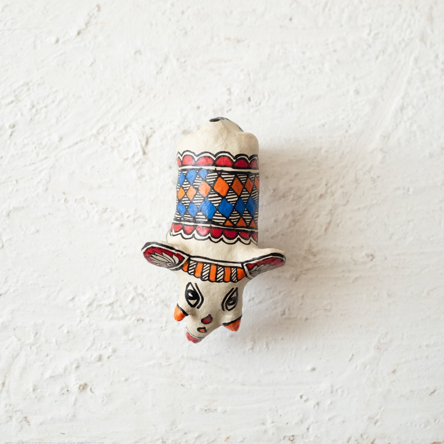 shop Madhubani Hand Painted Paper Mache ~ Elephant