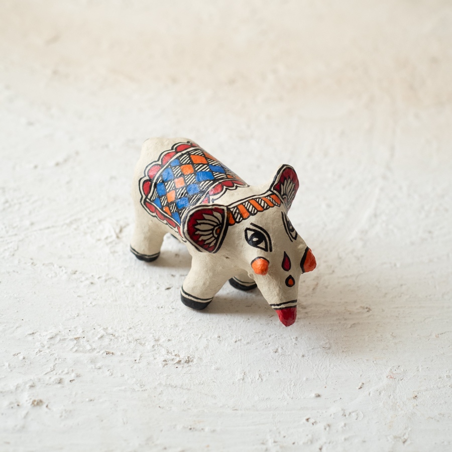 shop Madhubani Hand Painted Paper Mache ~ Elephant