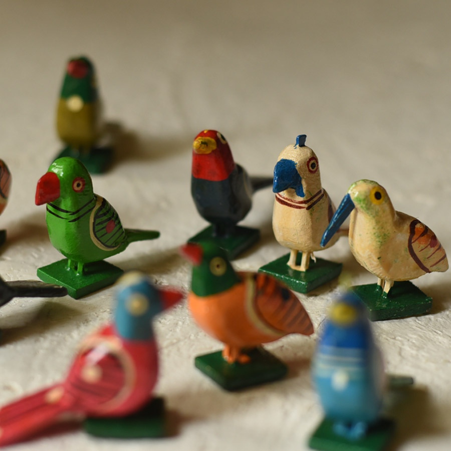 shop Handmade Wooden toy - Birds ( Set of 12 )
