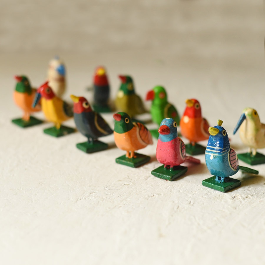 shop Handmade Wooden toy - Birds ( Set of 12 )