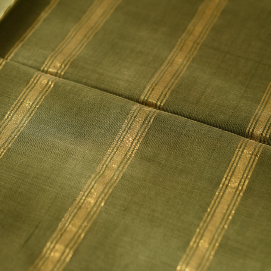 Handwoven cotton saree |Light Green  from Andhra Pradesh