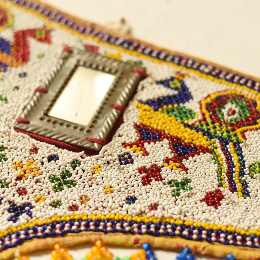Gujrat Bead Work - Old & Antique Wall Hanging - Peacock