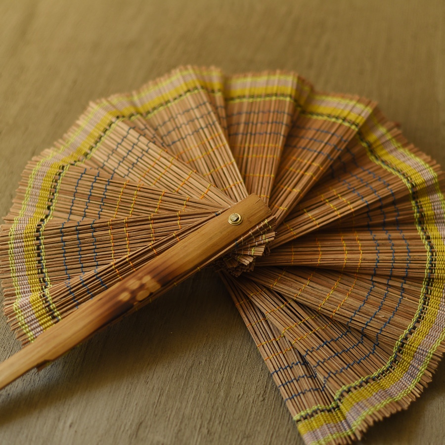 shop Crafted Bamboo Hand Fan - Two color options