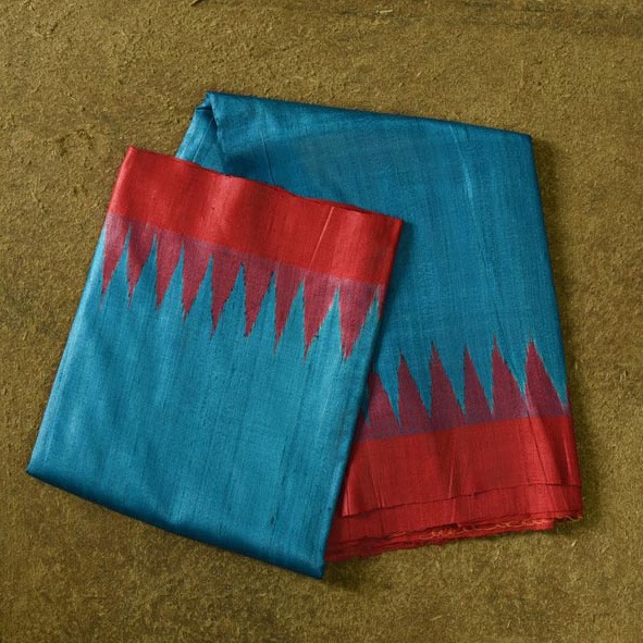 shop Handwoven Pure Tussar Silk Saree