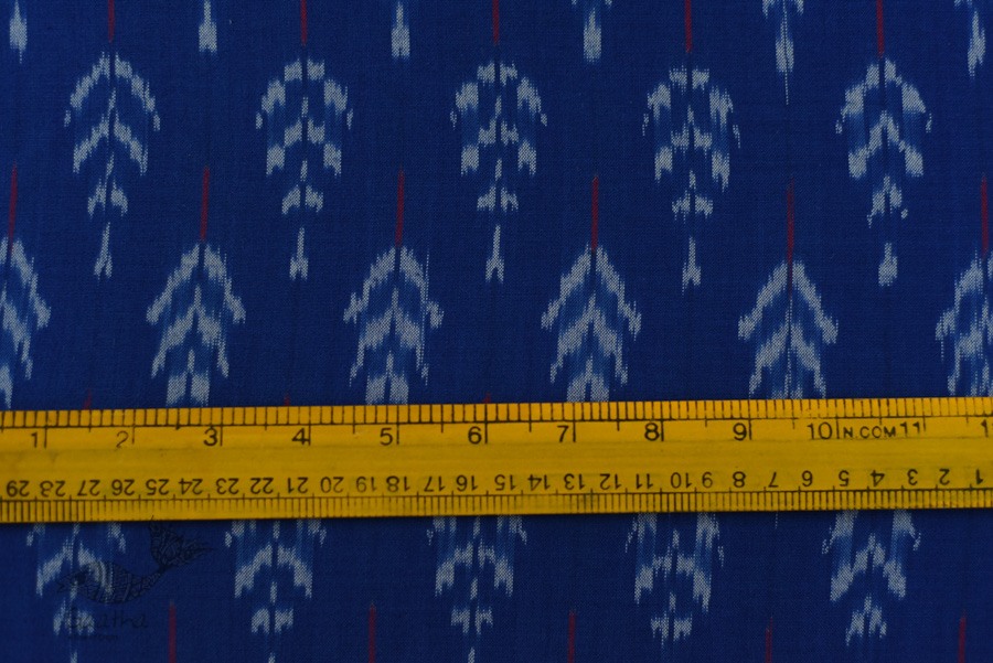 Shop Handloom ikat cotton Blue fabric