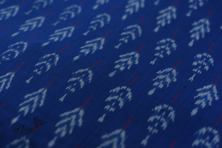 Shop Handloom ikat cotton Blue fabric