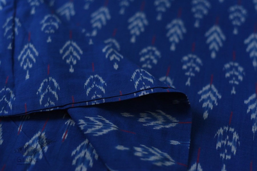 Shop Handloom ikat cotton Blue fabric