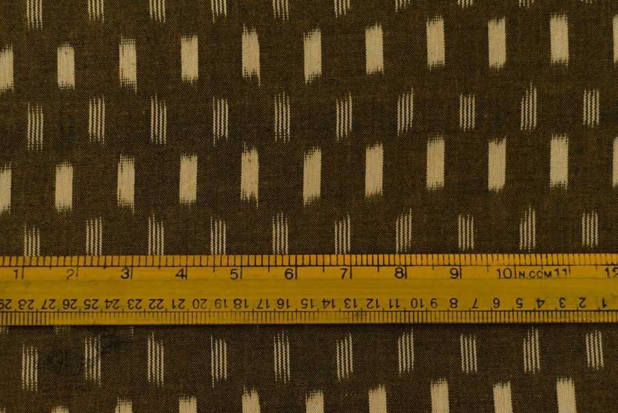 Shop Ikat Handwoven Cotton Fabric - Brown