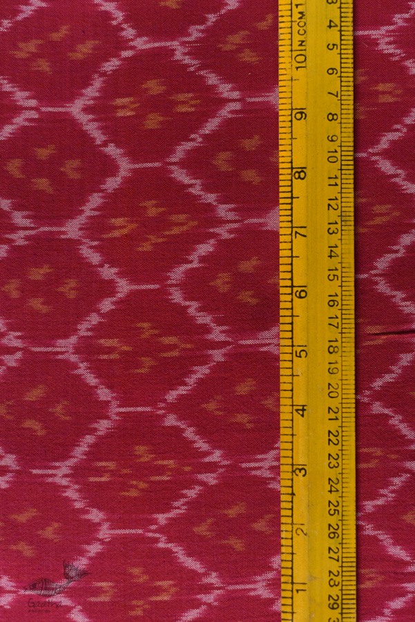 Shop Handloom ikat cotton fabric - Red