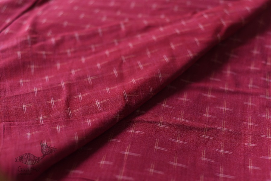 Shop Handloom ikat cotton red fabric