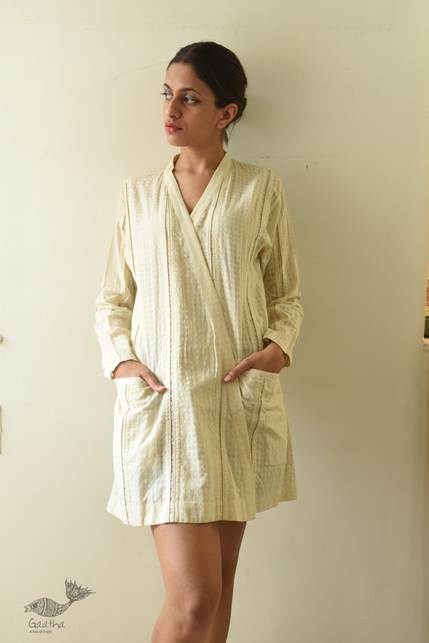 shop Handwoven Checks Pure Cotton ~ White Top