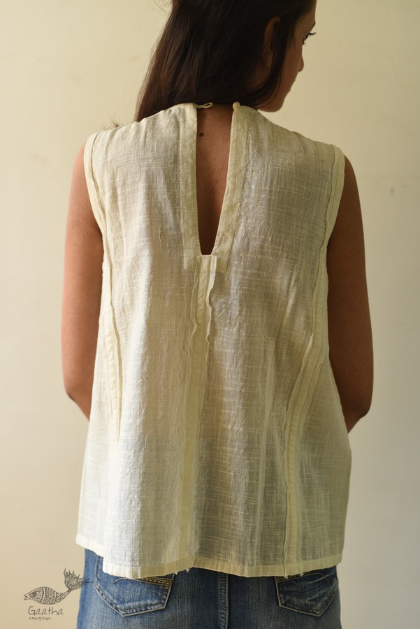 shop Handwoven Checks Pure Cotton ~ White Top