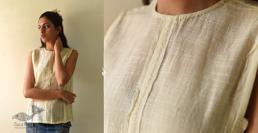 shop Handwoven Checks Pure Cotton ~ White Top