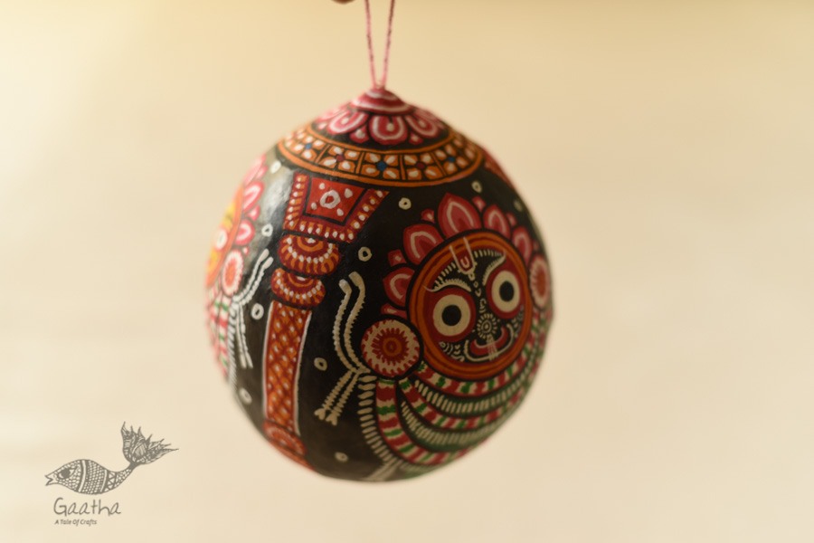 shop Pattachitra Painted - Hanging Jagannath Coconut 