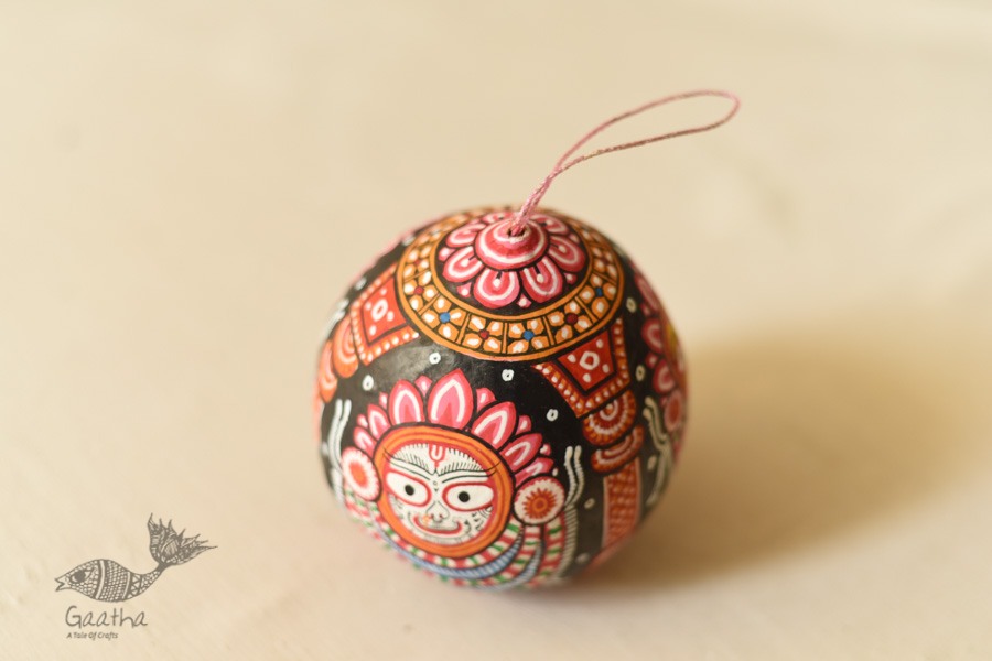 shop Pattachitra Painted - Hanging Jagannath Coconut 