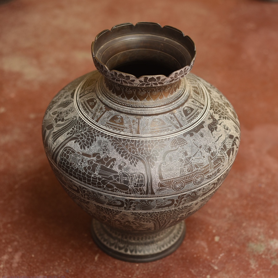 Shop Antique from Khajuraho Brass kalash