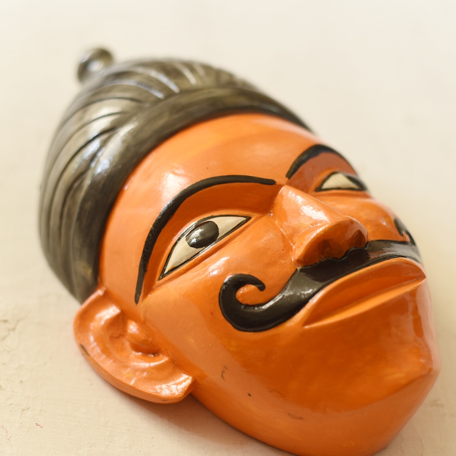 shop handmade wooden mask from bengal