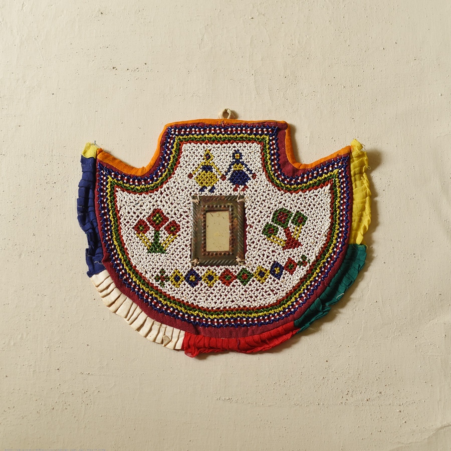 Bead Work ~ Old Wall Hanging - Fan