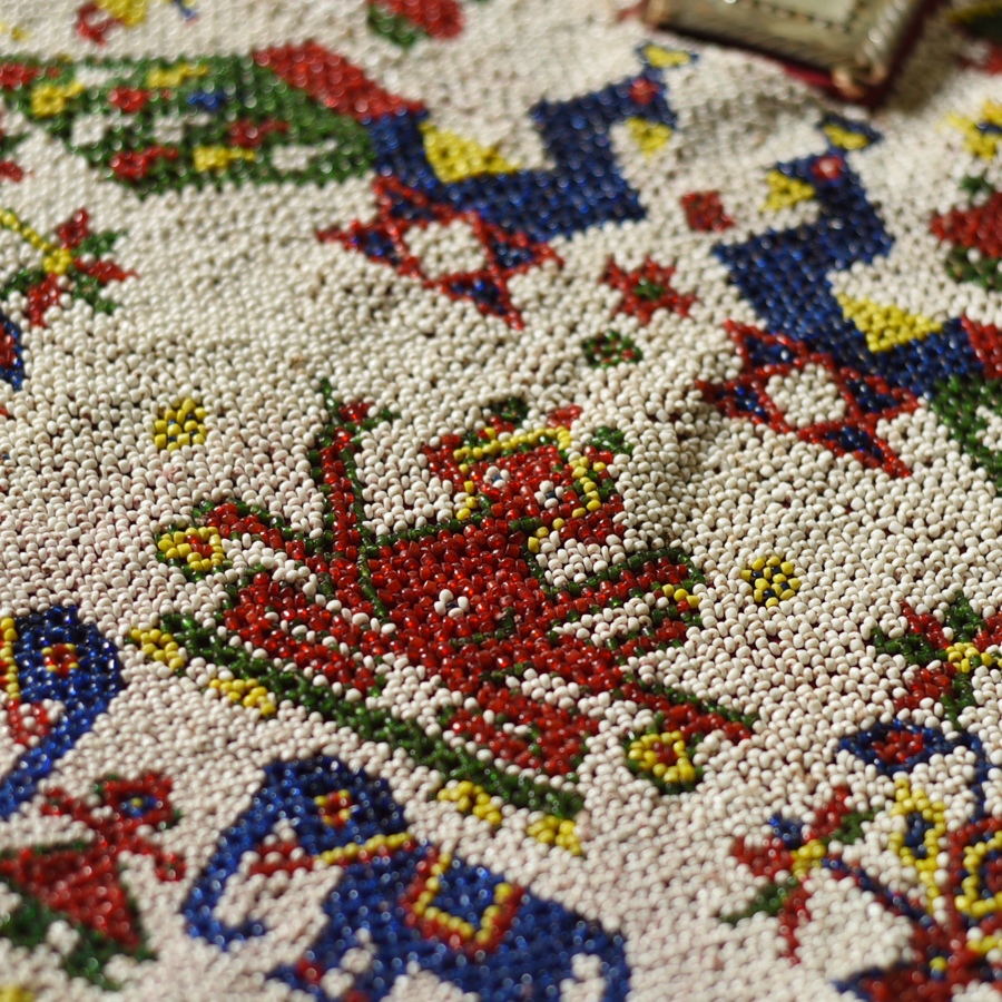 Gujrat Bead Work - Old & Antique Wall Hanging - Ganesha