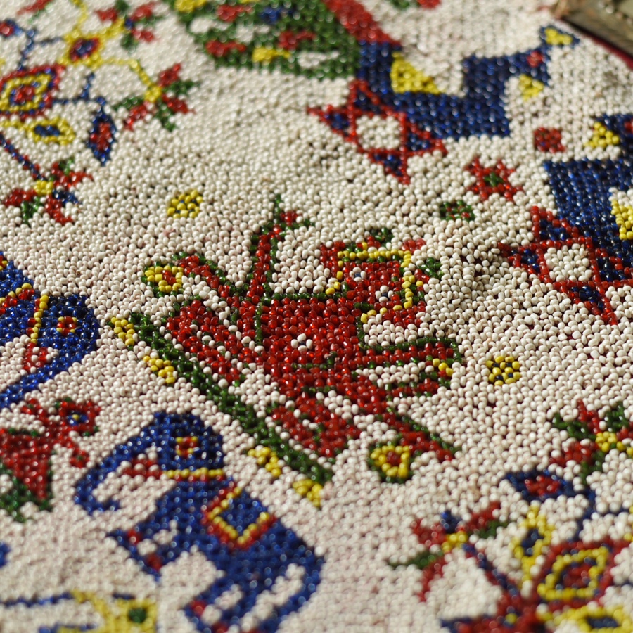 Gujrat Bead Work - Old & Antique Wall Hanging - Ganesha