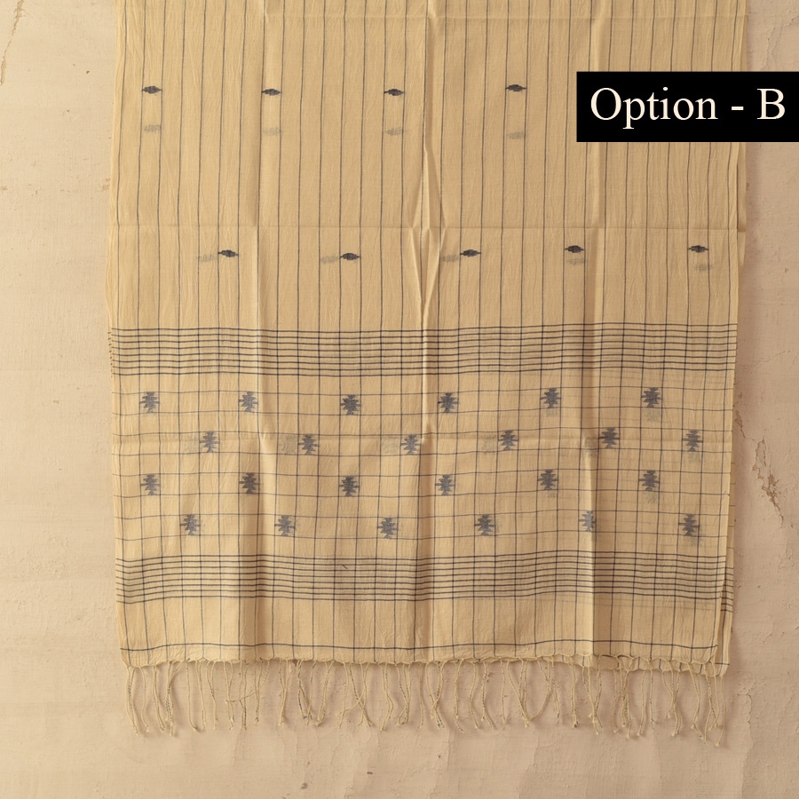 shop Handloom Soft Cotton Jamdani Stole