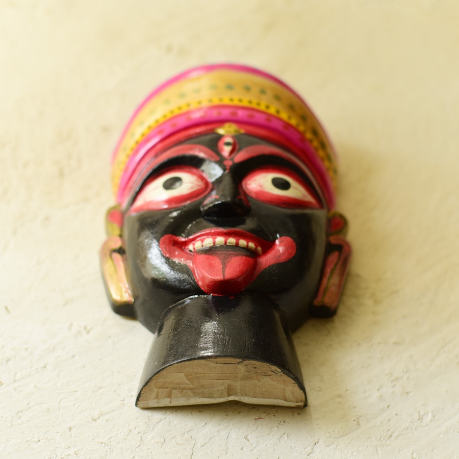 shop Handmade Wooden Table Top / Hanging Kali Mask